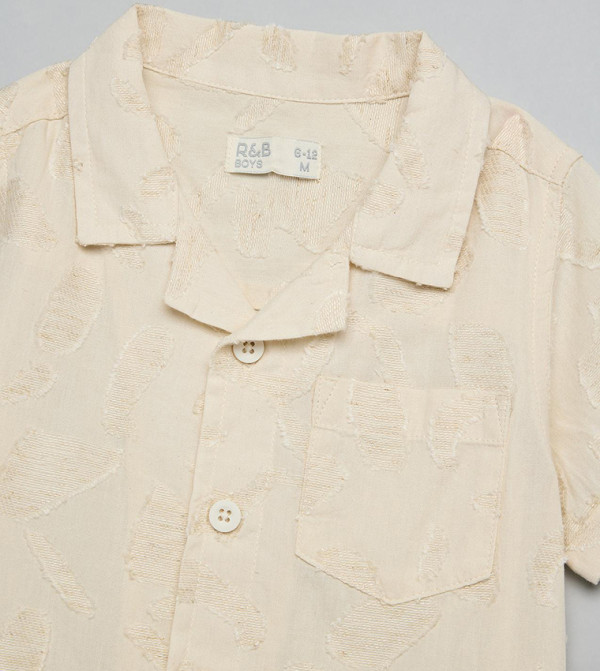 R&B shorts-sets-and-co-ords - Beige Shirts & Bottoms