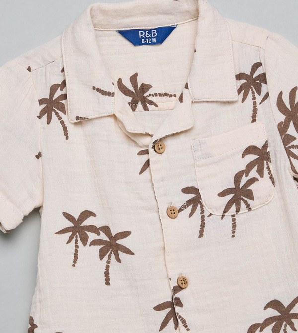 R&B Shirts & Bottoms - Beige Shirts & Bottoms