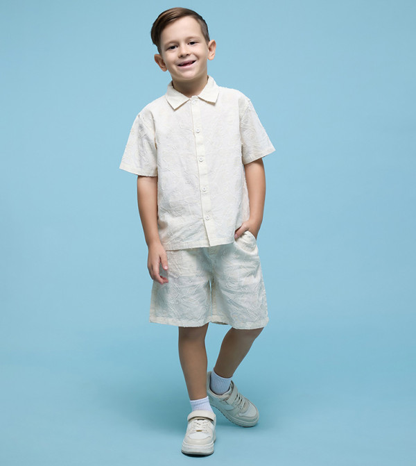 R&B  Shirts & Bottoms - Beige Shirts & Bottoms