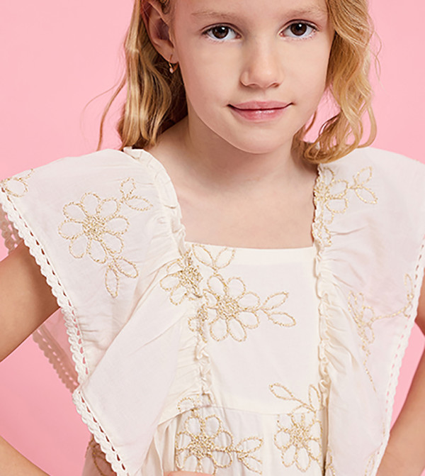 R&B  girls-craft-pretty-summer - Beige Casual Dress