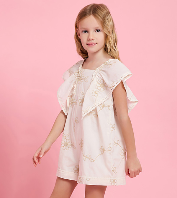 R&B  girls-craft-pretty-summer - Beige Casual Dress