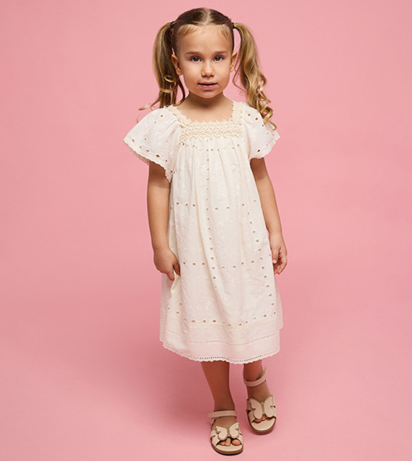 R&B  girls-craft-pretty-summer - Beige Casual Dress