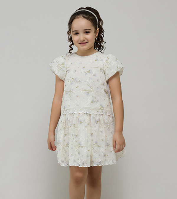 R&B  Sets - Ivory Casual Dress