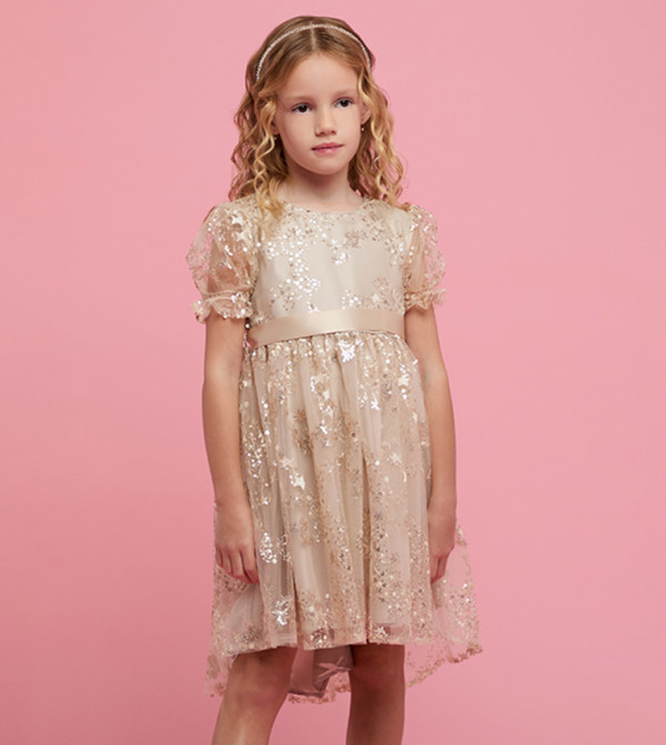R&B  Casual Dress - Gold Casual Dress