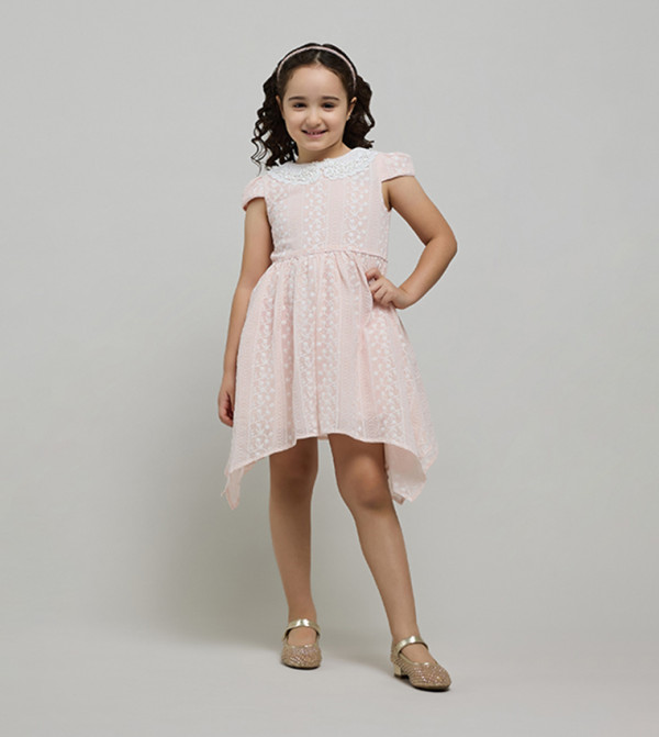 R&B  girls-craft-pretty-summer - Peach Casual Dress
