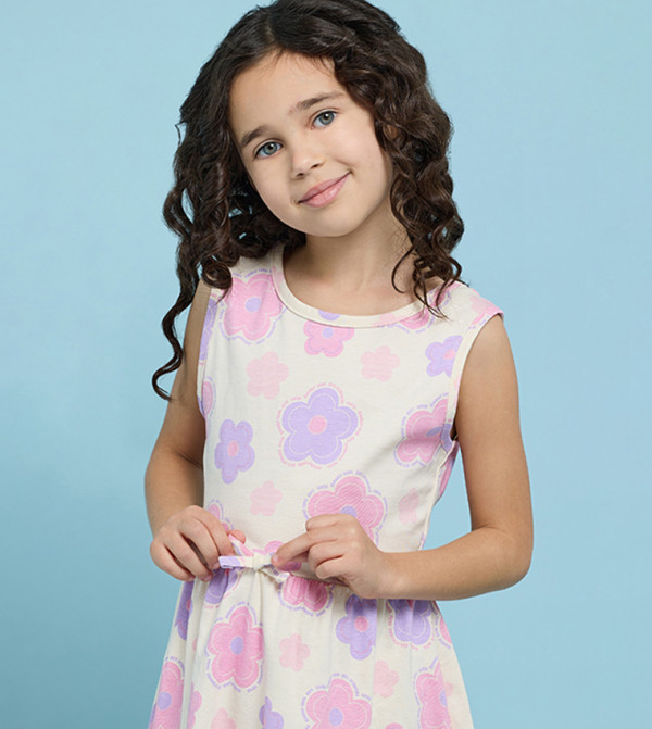 R&B  Casual Dress - Beige Casual Dress