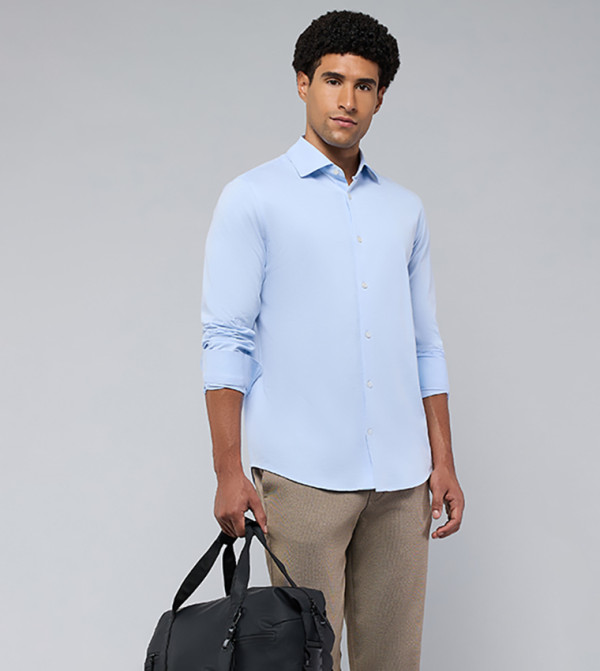 R&B  summer-office-tailoring - Blue Long Sleeves
