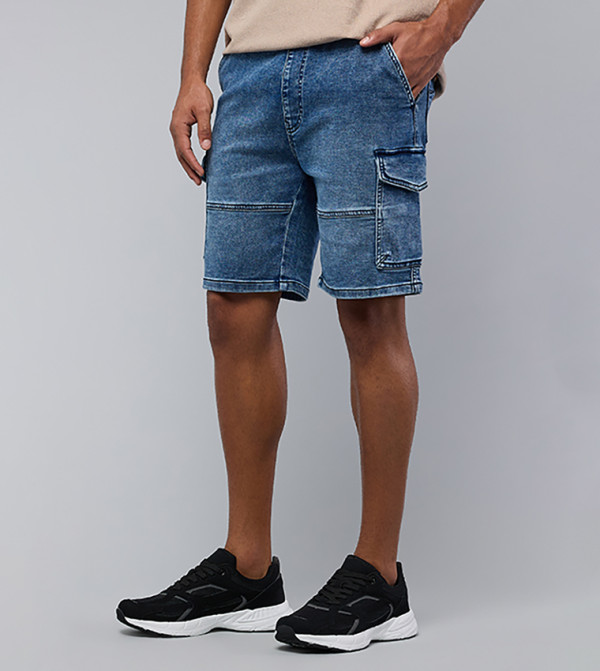 R&B  Shorts - Dark Blue Straight Jeans