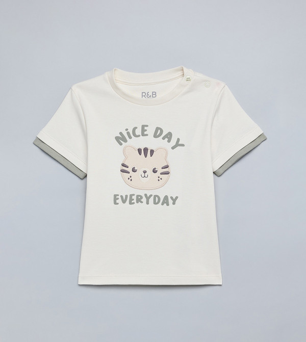 R&B  T-shirts & Bottoms - Ivory T-shirts & Bottoms