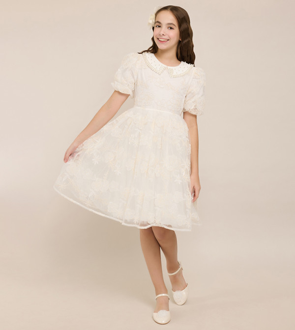 R&B  Clothing - Beige Casual Dress