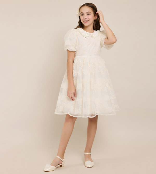 R&B  Clothing - Beige Casual Dress