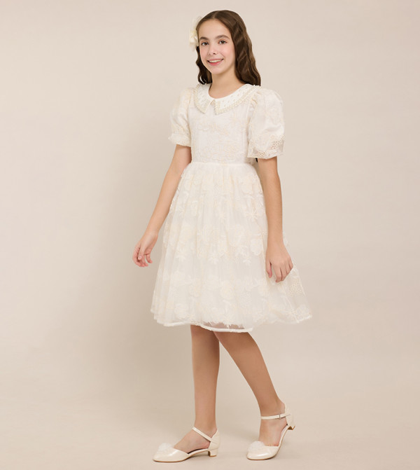 R&B  Clothing - Beige Casual Dress