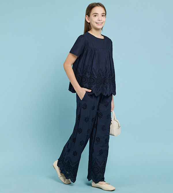 R&B R&B - Navy Trousers & Pants
