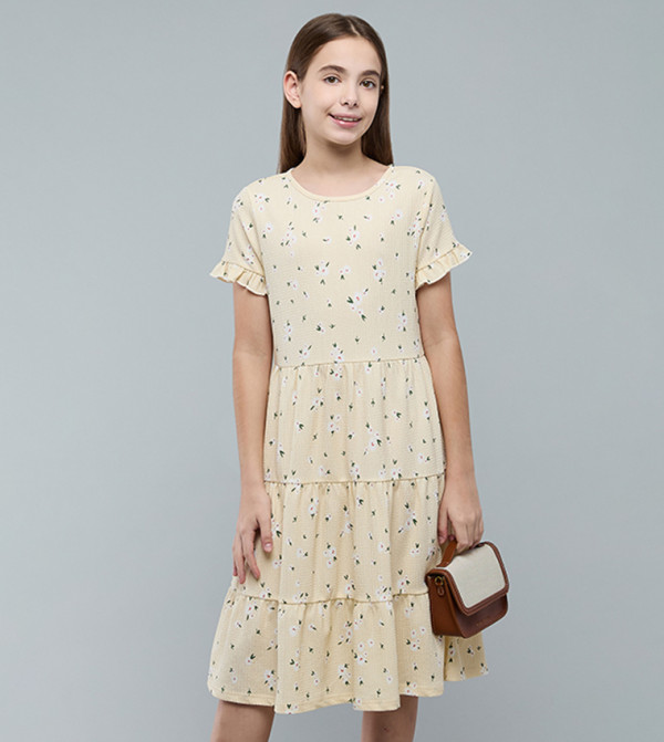 R&B  Casual Dress - Yellow Casual Dress