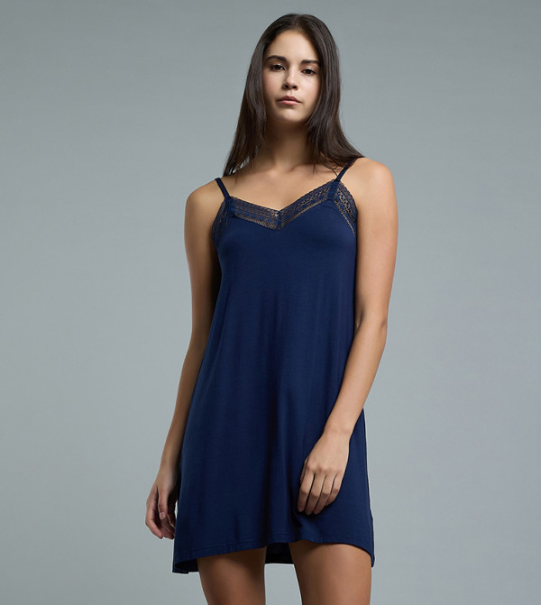 R&B R&B - NAVY BLUE Night Dress & Gowns
