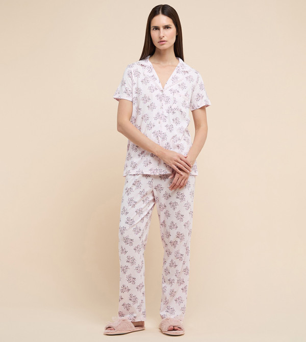 أر آند بي  ملابس نوم - زهري فاتح  Pyjama Set