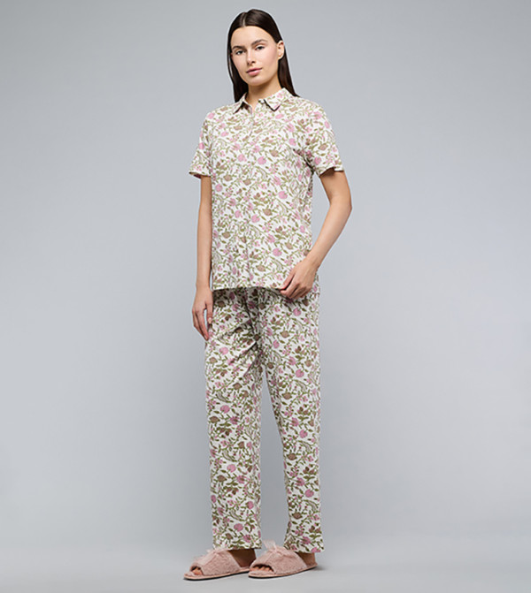 R&B  Clothing - Cream Pyjama Set