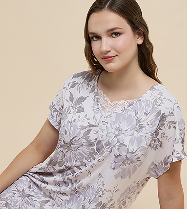 أر آند بي  ملابس ليلية وقمصان نوم  - أرجواني T-shirts