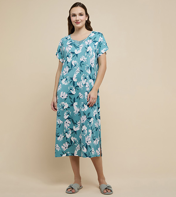 R&B  Night Dress & Gowns - Green T-shirts