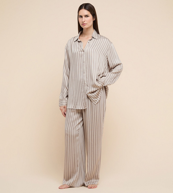R&B  Pyjama Set - Beige Pyjama Set