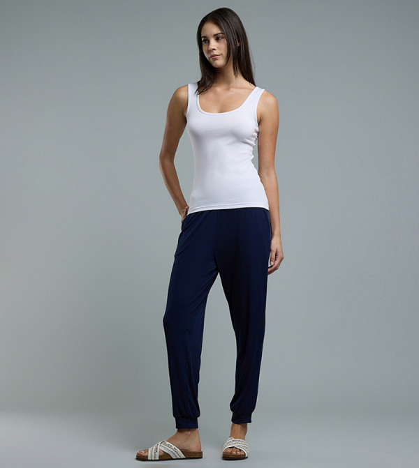 R&B Sleeveless Tops - White Sleeveless Tops