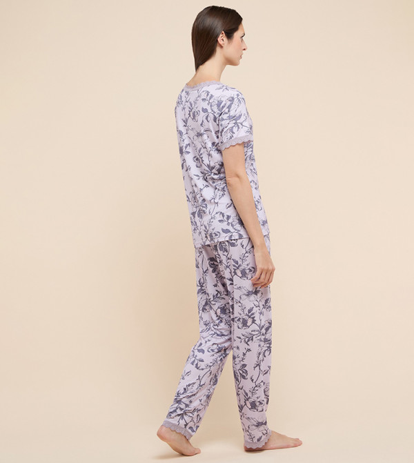 أر آند بي  ملابس نوم - أرجواني Pyjama Set