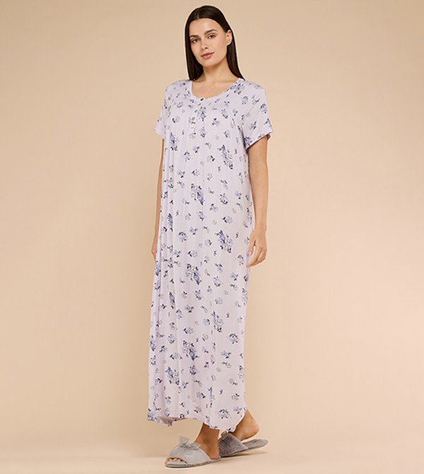 R&B  Night Dress & Gowns - Lilac Night Dress & Gowns