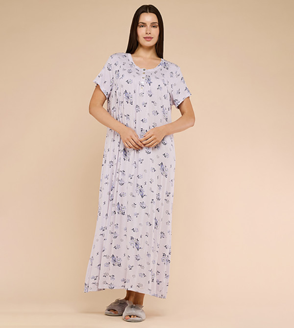 R&B  Night Dress & Gowns - Lilac Night Dress & Gowns