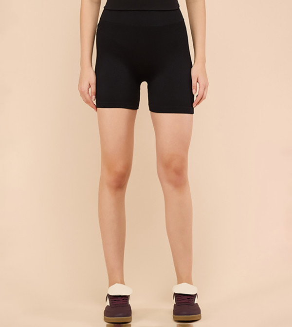 أر آند بي  شورتات - أسود شورت كاجوال