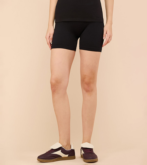 أر آند بي  شورتات - أسود شورت كاجوال