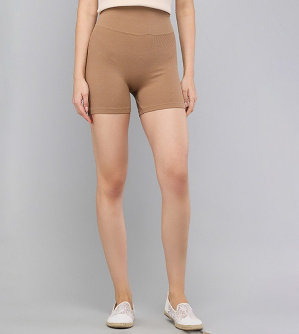 أر آند بي  شورتات - حنطي شورت كاجوال