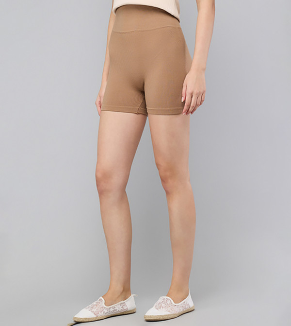 أر آند بي  شورتات - حنطي شورت كاجوال