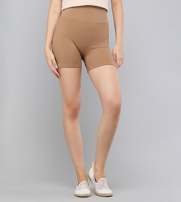 أر آند بي  شورتات - حنطي شورت كاجوال