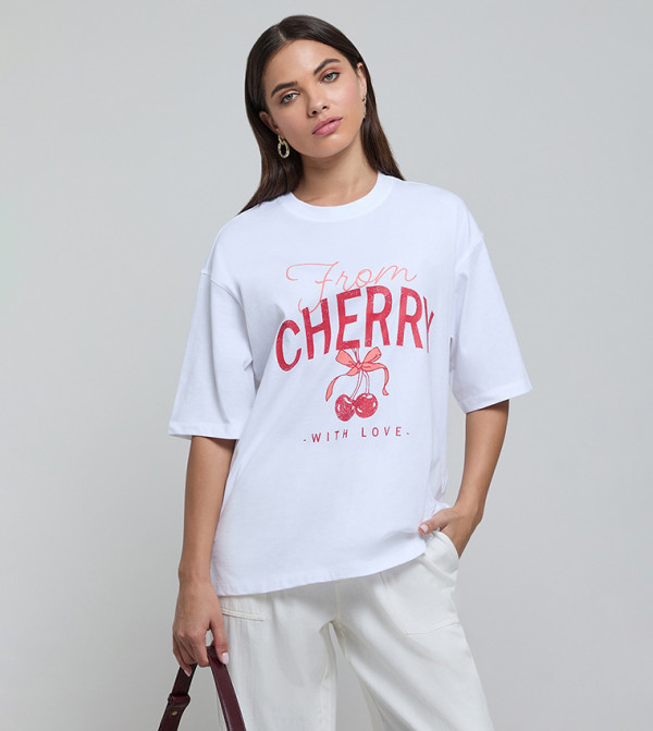أر آند بي  تيشيرتات - أبيض Short Sleeve T-Shirts