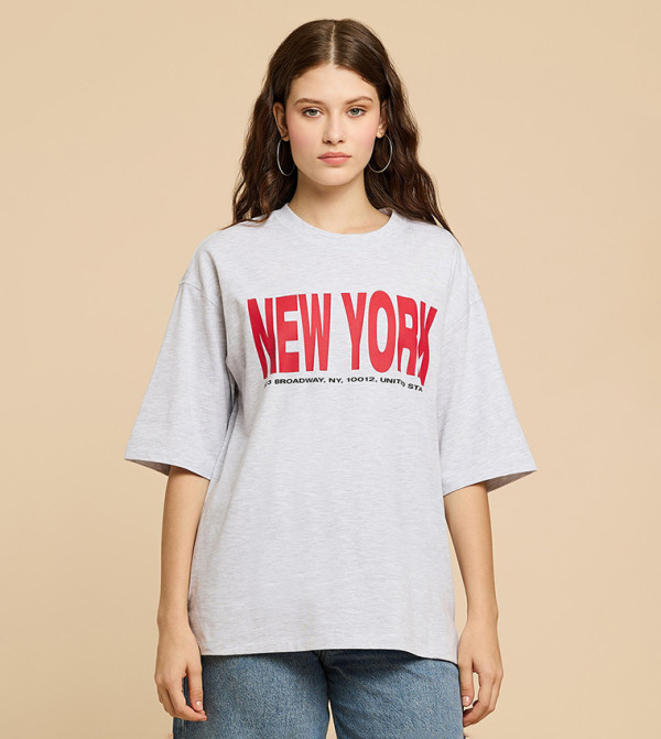 أر آند بي  تيشيرتات - رمادي Short Sleeve T-Shirts