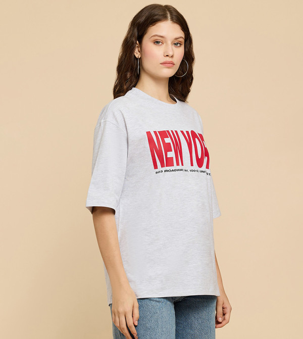 أر آند بي  تيشيرتات - رمادي Short Sleeve T-Shirts