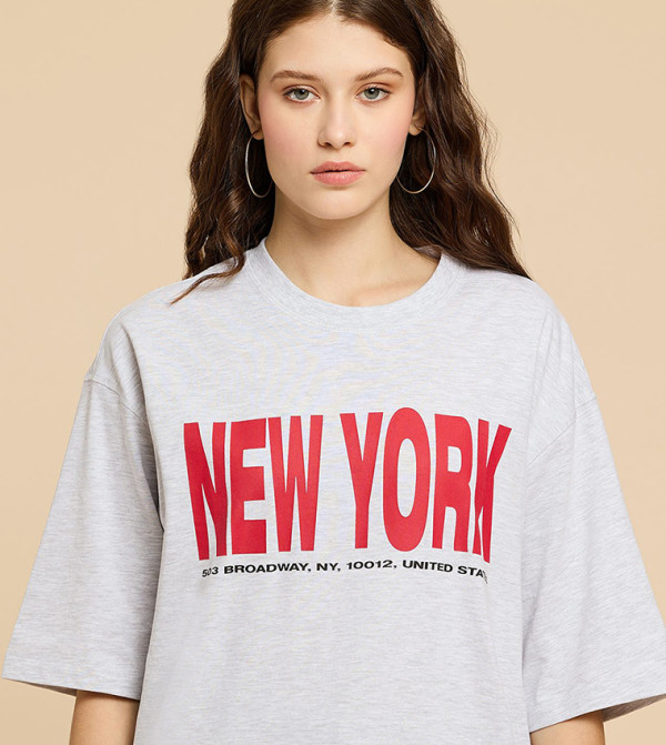 أر آند بي  تيشيرتات - رمادي Short Sleeve T-Shirts