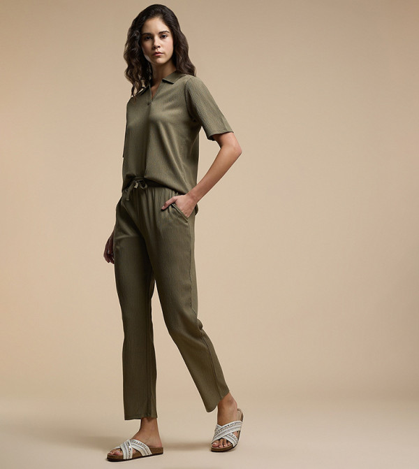 R&B Casual Pants - Olive Casual Pants