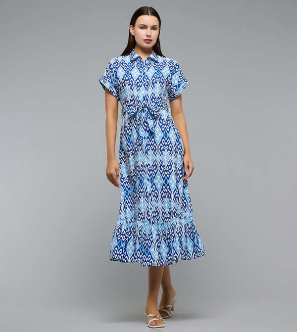 أر آند بي أر آند بي - أزرق Shirt & T-Shirt Dresses