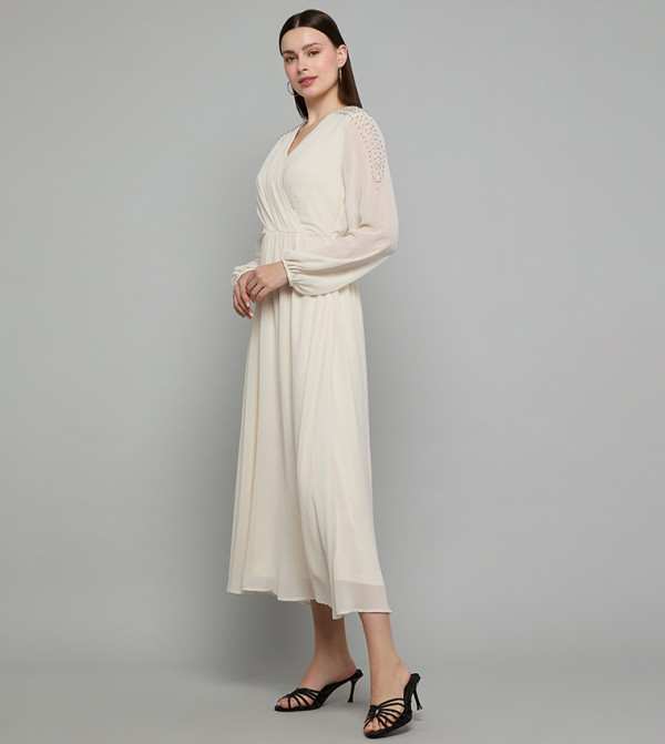 R&B  Dresses - Beige Midi Dresses