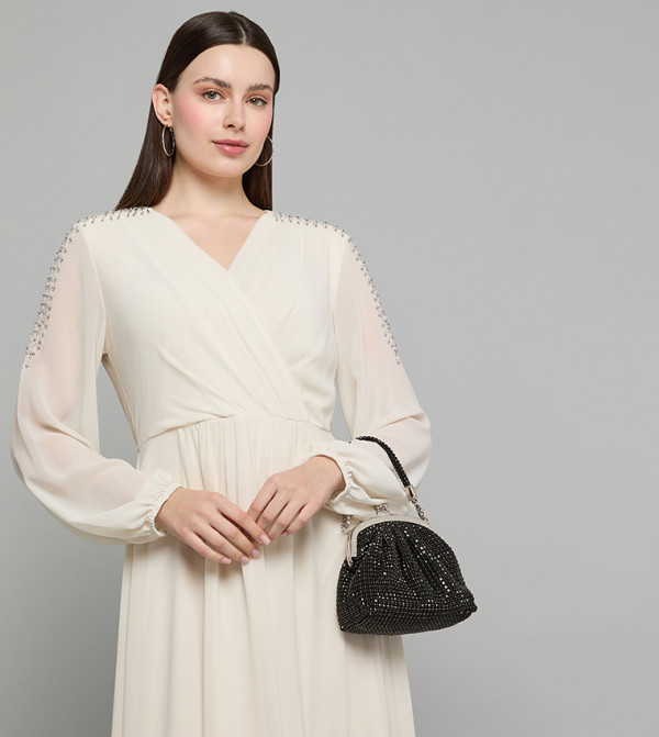 R&B  Dresses - Beige Midi Dresses