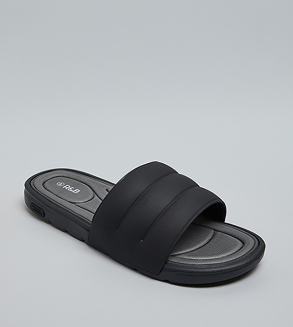 R&B  Slides - Black Shirts