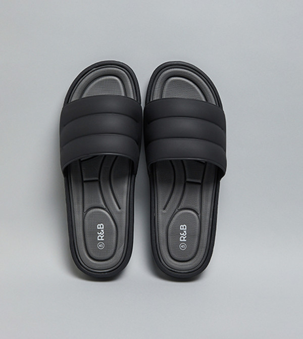 R&B  Slides - Black Shirts