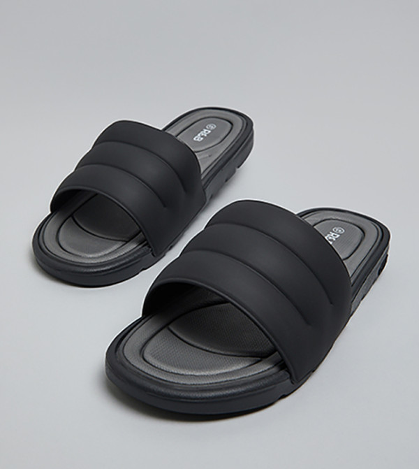 R&B  Slides - Black Shirts