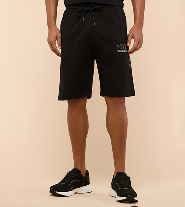 R&B  Shorts - Black Casual Shorts