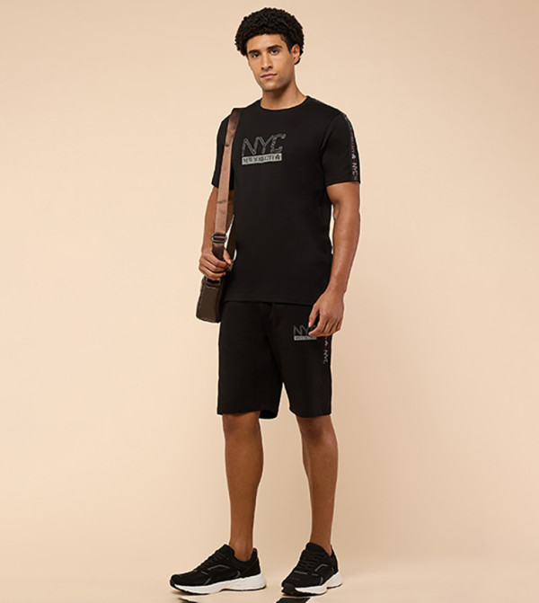 R&B  Shorts - Black Casual Shorts