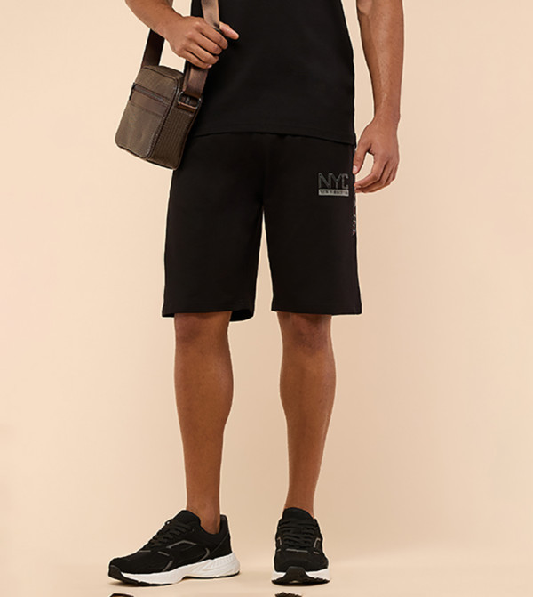 R&B  Shorts - Black Casual Shorts