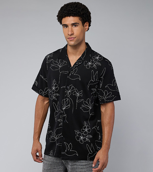 R&B  Shirts - Black Short Sleeves