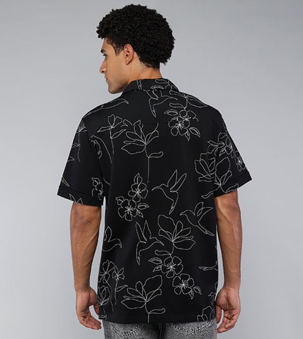 R&B  Shirts - Black Short Sleeves