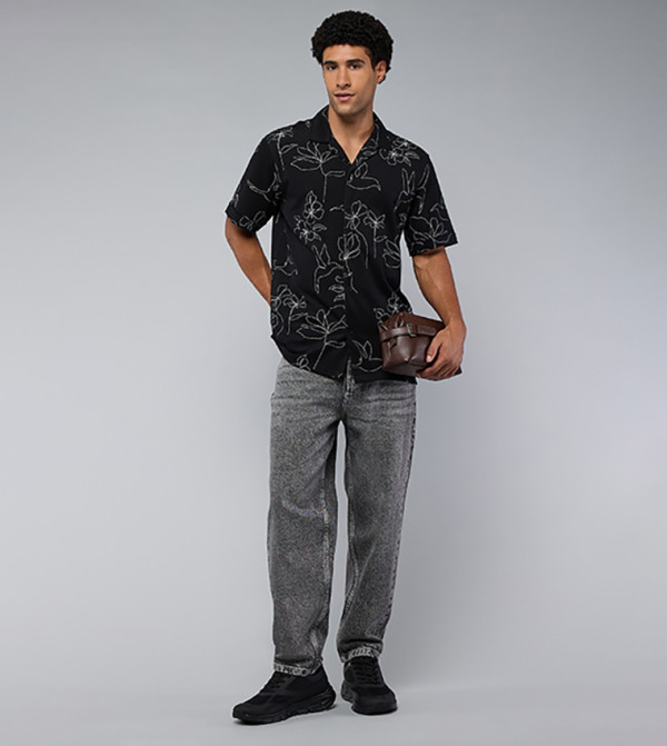 R&B  Shirts - Black Short Sleeves